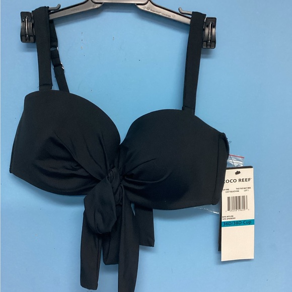 Coco Reef bikini top black U91988 NWT 36D/38 5/way - Picture 1 of 6